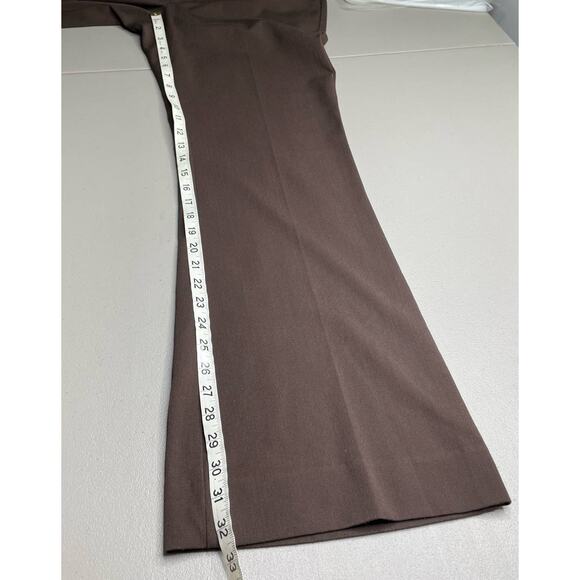 Maurices Wide Leg Dress Pants Trouser Mid Rise Flat Front Pockets Brown 9 / 10 - Picture 11 of 11